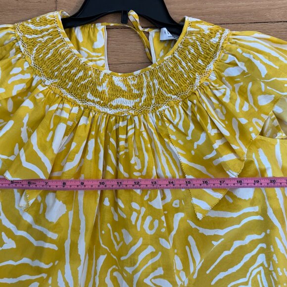 Hunter Bell “Kinser” Top – Size M • Smocked Flutter Sleeve Cotton Blouse - Picture 6 of 6